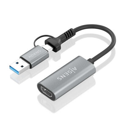 conversor-hdmi-aisens-a109-0913-usb-usb-tipo-c-31-macho-hdmi-macho-15cm-gris