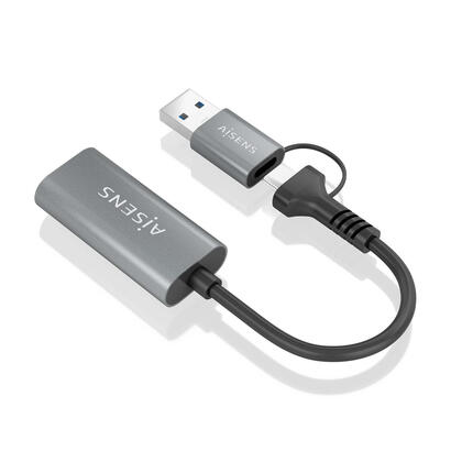 conversor-hdmi-aisens-a109-0913-usb-usb-tipo-c-31-macho-hdmi-macho-15cm-gris
