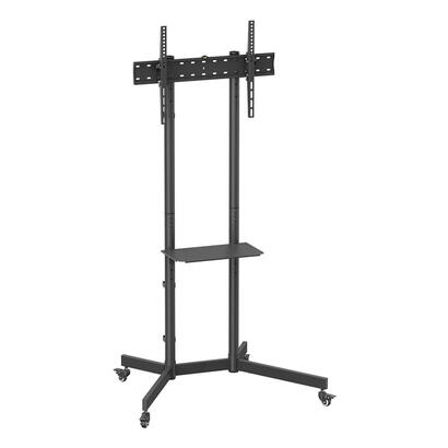 aisens-soporte-de-suelo-eco-con-rueda-bandeja-para-dvd-para-monitortv-45kg-de-37-70-negro