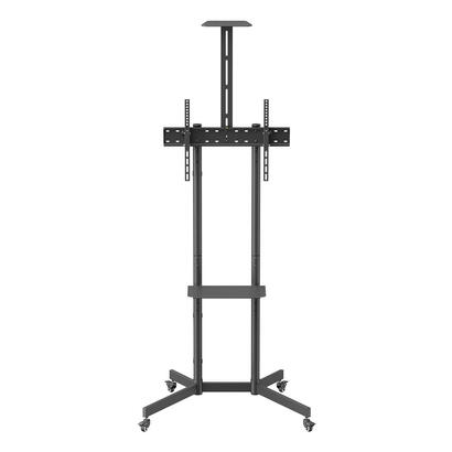 aisens-soporte-de-suelo-eco-con-rueda-bandeja-para-dvd-y-soporte-de-camara-para-monitortv-45kg-de-37-70-negro