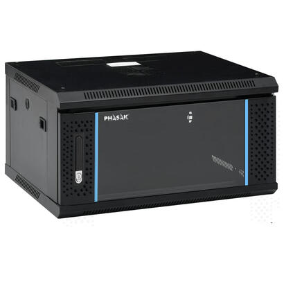 armario-rack-mural-phasak-pro-6u-pho-2106-600x450-negroventilacioniluminacioncerradura-pho-2106