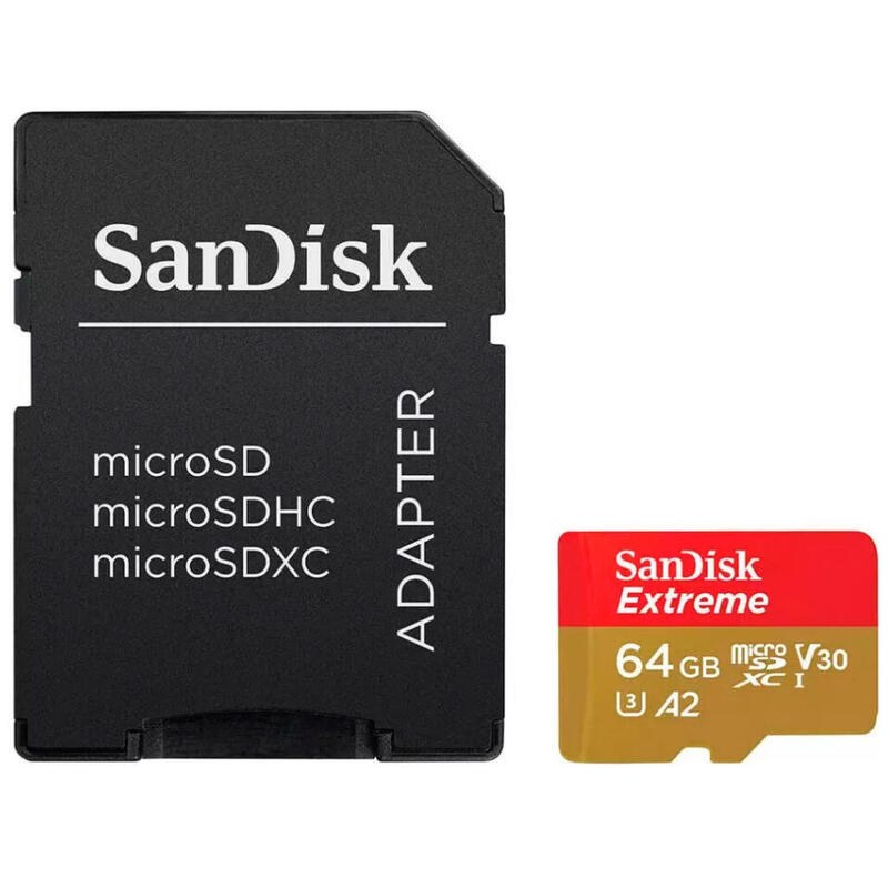 sandisk-extreme-plus-tarjeta-de-memoria-flash-adaptador-microsdxc-a-sd-incluido-64gb-a2-video-class-v30-uhs-i-u3-class10-microsd
