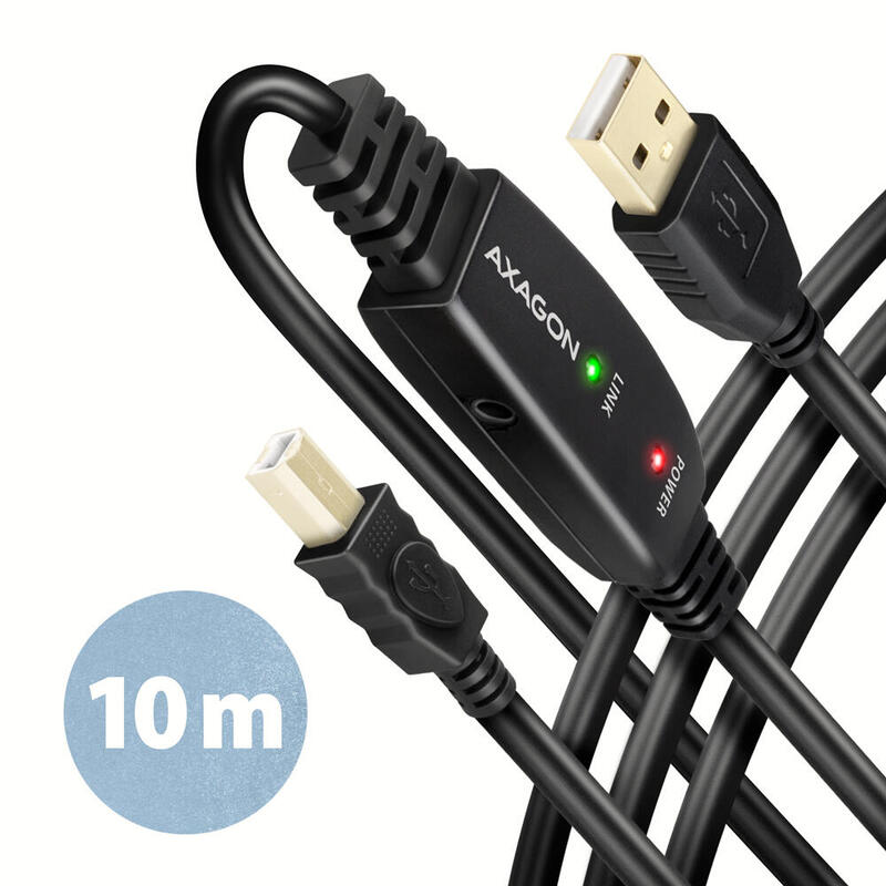 axagon-adr-210b-usb-20-a-m-b-m-active-connectingrepeater-cable-10m-kabel-digitaldaten-cable-usb-usb-a-usb-b-negro