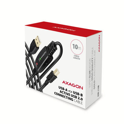 axagon-adr-210b-aktives-usb-20-verbindungscable-usb-a-auf-usb-b-10m