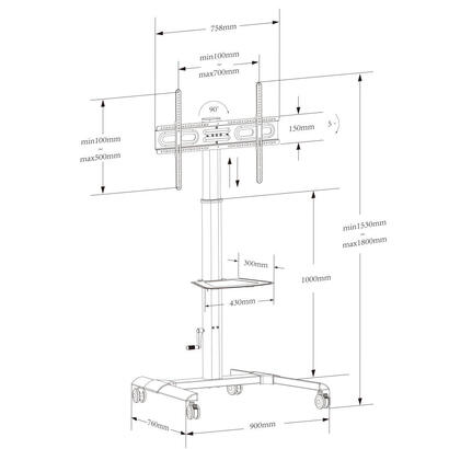 techly-floor-trolley-with-shelf-for-lcd-led-plasma-tv-32-70inch