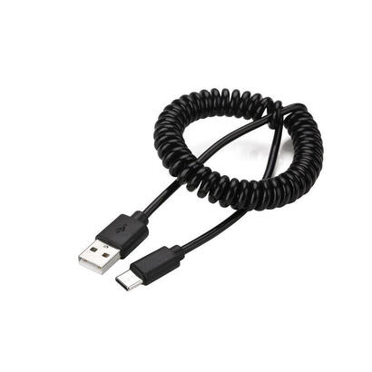 gembird-cable-usb-tipo-c-en-espiral-06-m-negro-cc-usb2c-amcm-06m