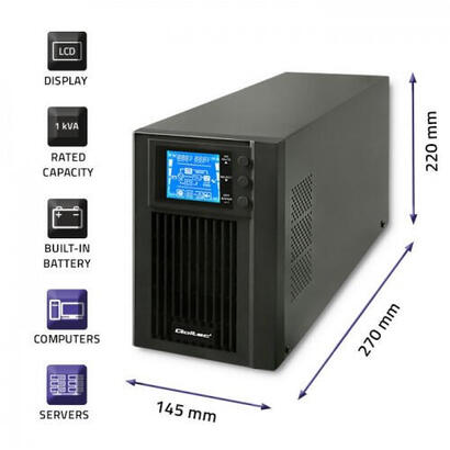 qoltec-53042-uninterruptible-power-supply-on-line-1kva-800w-lcd-usb