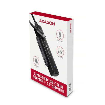 axagon-adsa-fp2c-usb-c-5gbps-sata-6g-25-ssdhdd-slim-adapter-adapter-digitaldaten-tarjeta-y-adaptador-de-interfaz