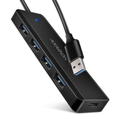 axagon-hue-c1a-superspeed-usb-a-travel-hub-4x-usb-30-20cm-negro