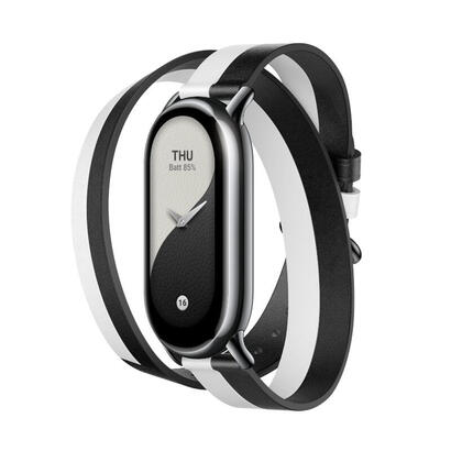smart-band-xiaomi-8-double-wrap-strap-black-and-white