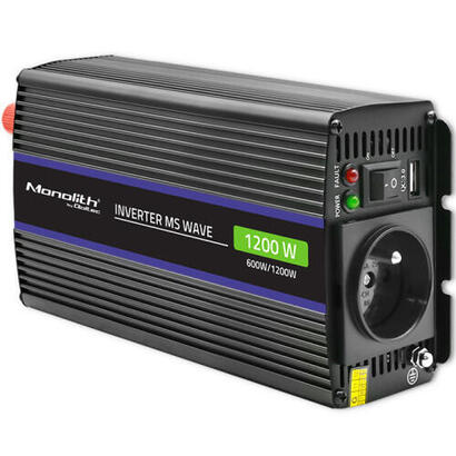 qoltec-51925-monolith-voltage-converter-1200-ms-wave-12v-to-230v-600-1200w-usb