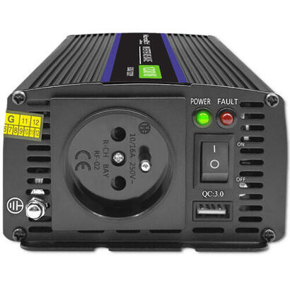 qoltec-51925-monolith-voltage-converter-1200-ms-wave-12v-to-230v-600-1200w-usb