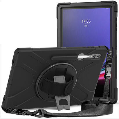 austin-defender-case-samsung-galaxy-tab-s9-ultras8-ultra-with-hand-strap-and-shoulder-strap-black-warranty-24m