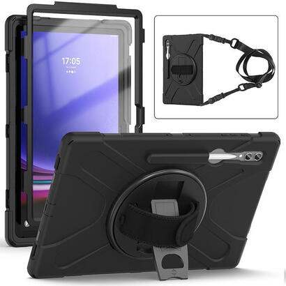 austin-defender-case-samsung-galaxy-tab-s9-ultras8-ultra-with-hand-strap-and-shoulder-strap-black-warranty-24m