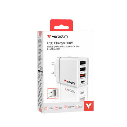cargador-de-pared-verbatim-chr-30eu2-1xusb-tipo-c-3xusb-30w