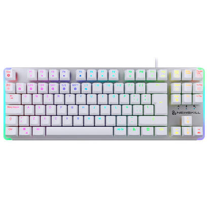 newskill-teclado-gaming-optomecanico-gungnyr-tkl-pro-ivory-rgb-tenkeyless-switch-gateron-intercambiable-blanco