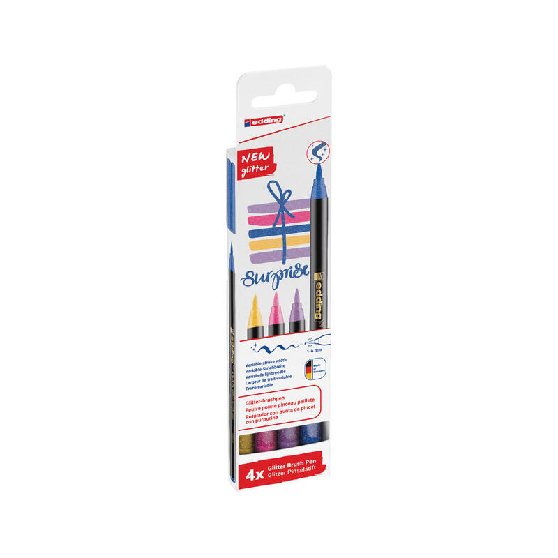 edding-rotulador-1340-glitter-brush-pen-estuche-4-ud-csurtidos