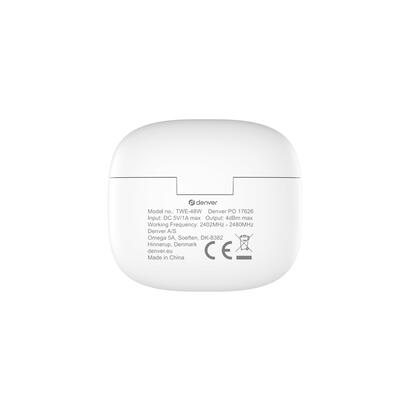 auriculares-denver-twe-48w-inalambrico-blanco