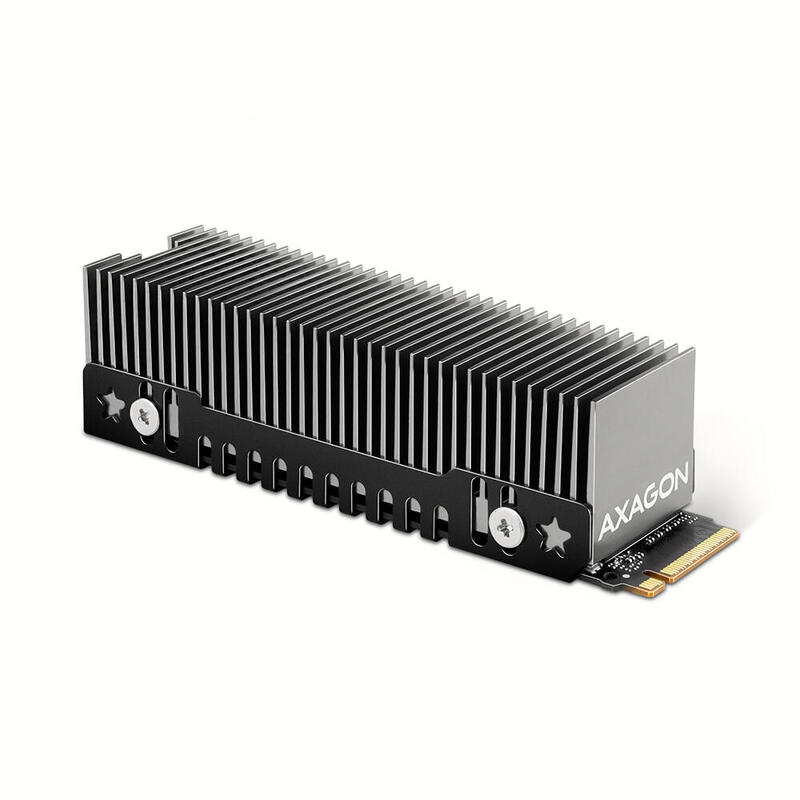 axagon-clr-m2xt-m2-ssd-passivkuhler-aluminium-2280-m2-nvme-ssd-ssd-disipador-termicoradiador-negro-gris-1-piezas