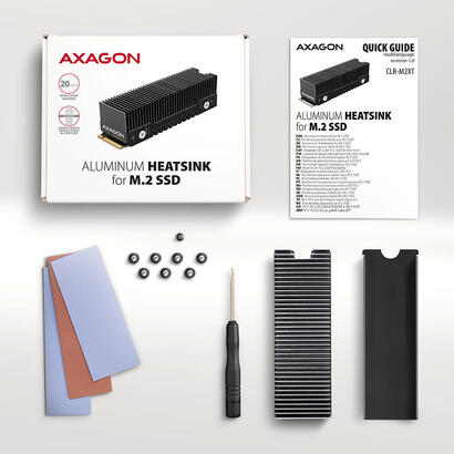 axagon-clr-m2xt-m2-ssd-passivkuhler-aluminium-2280-m2-nvme-ssd-ssd-disipador-termicoradiador-negro-gris-1-piezas
