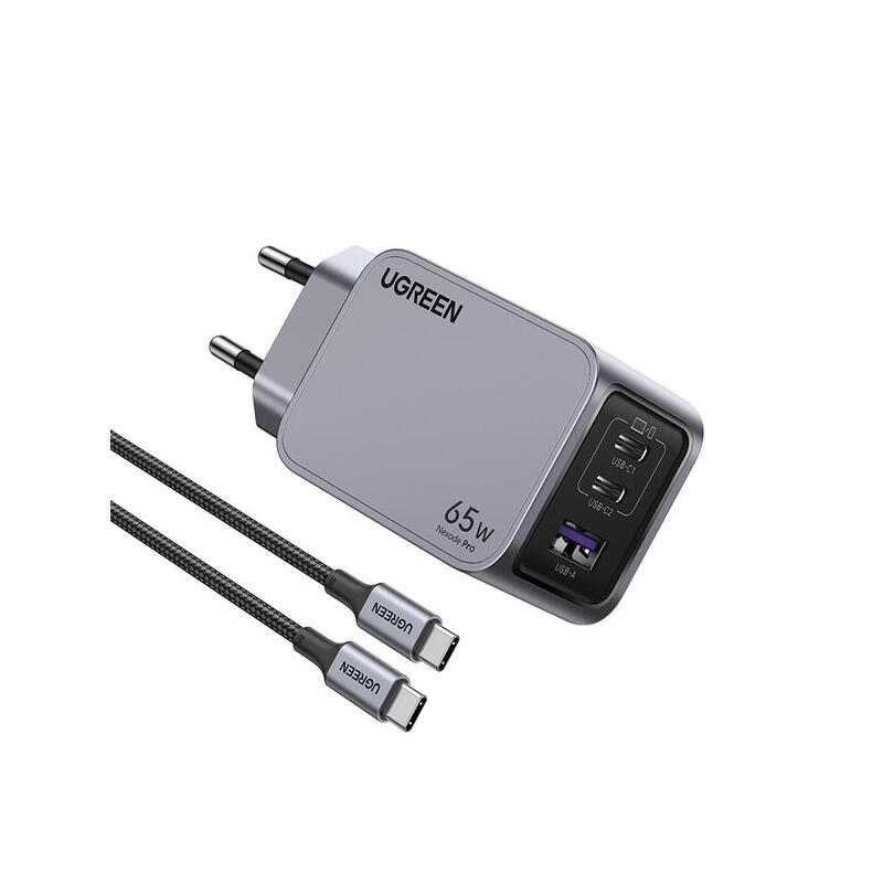 cargador-ugreen-nexode-pro-65w-gan-con-cable-usb-c