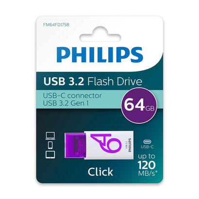 philips-usb-32-64gb-click-series-gen-1-usb-c-unidad-flash-usb-128-gb-usb-tipo-a-20-plata