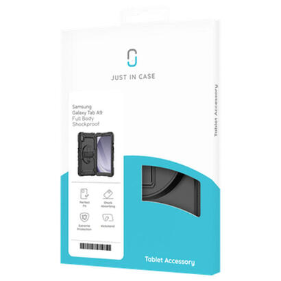 funda-tablet-samsung-galaxy-tab-a9-shockproof-rotating-360-negro-just-in-case-fuenda-a-prueba-de-golpes-compatible-samsung-galax