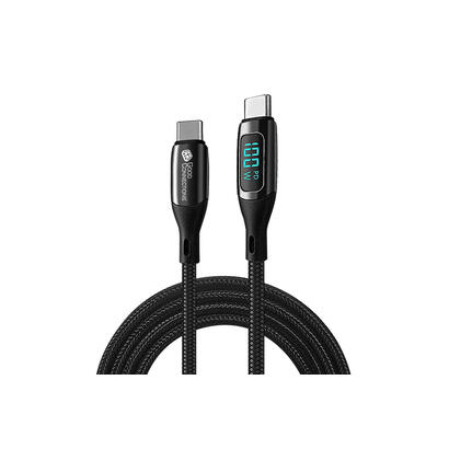 goodconnections-usb-c-20-st-st-1m-anschlusscable-mit-digitalanzeige-textilmantel-100w-schwarz