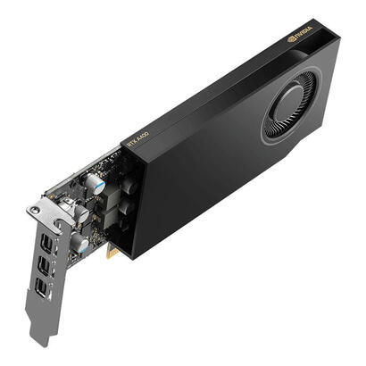 pny-nvidia-a400-4gb-gddr6-64-bit-low-profile-pcie-40-x8-single-slot-4-x-mini-displayport-14a-50w-lp-bracket-4-x-mdp-to-dp-adapte