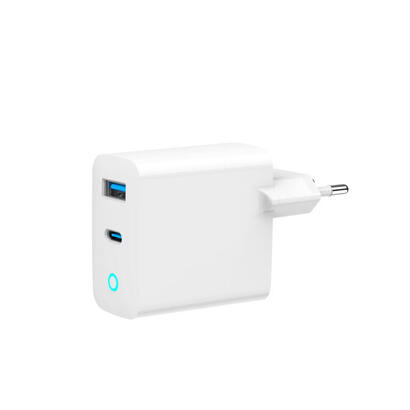 gembird-2-port-65w-gan-usb-fast-charger-led-white