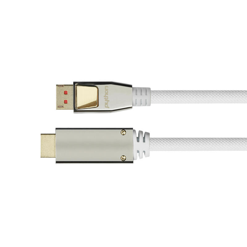 python-gc-m0223-adaptador-de-cable-de-video-3-m-displayport-hdmi-blanco