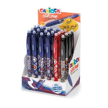 carioca-oops-expositor-de-24-boligrafos-borrables-termo-sensible-empunadura-texturizada-punta-de-o-07mm-doble