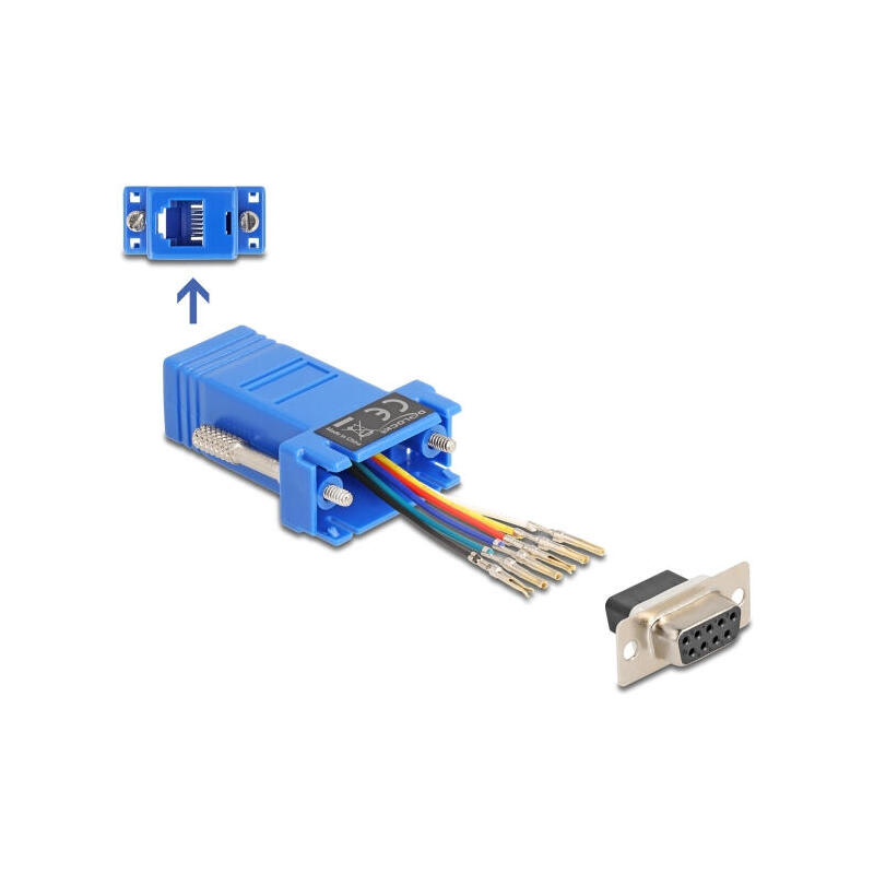delock-67080-d-sub-hembra-de-9-pines-a-rj12-hembra-kit-de-montaje-azul delock-67080-d-sub-hembra-de-9-pines-a-rj12-hembra-kit-de-montaje-azul