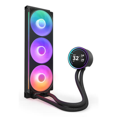 nzxt-kraken-elite-360-rgb-360-mm-refrigeracion-por-agua-negro-rl-kr36e-b2