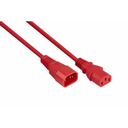 kabelmeister-sk1430-r050-cable-de-transmision-rojo-5-m-iec-c14-iec-c13