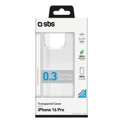 sbs-teskinip1661pt-funda-para-iphone-16-pro-16-cm-63-transparente