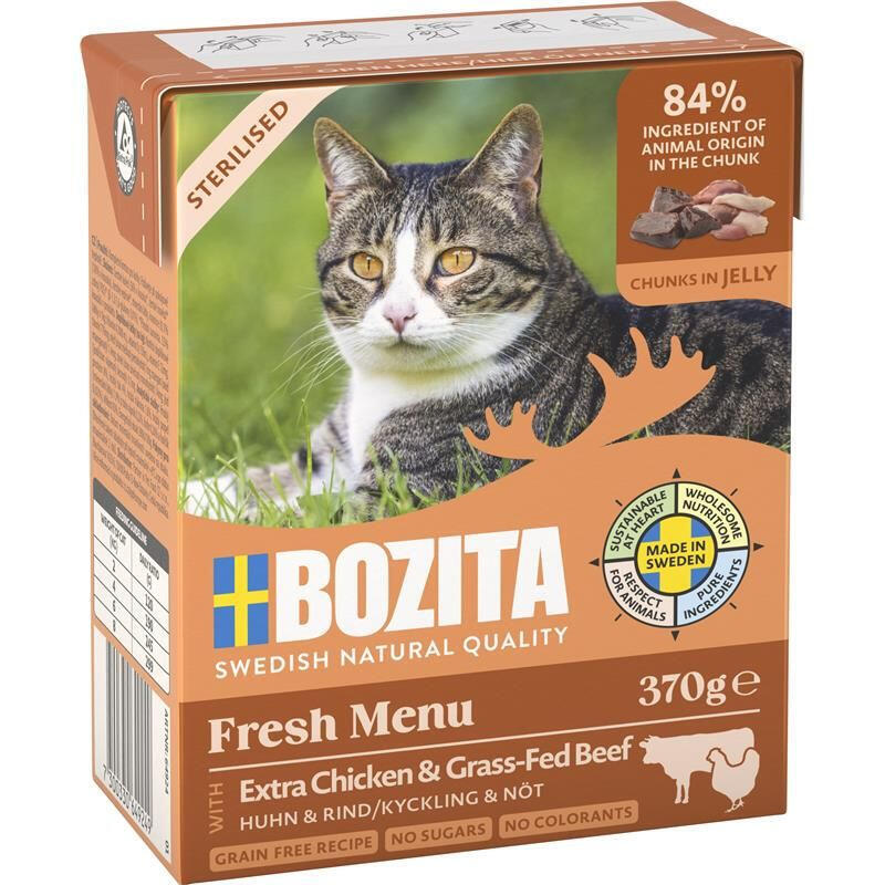 comida-humeda-para-gatos-bozita-fresh-menu-sterilised-extra-chicken-with-beef-370g comida-humeda-para-gatos-bozita-fresh-menu-sterilised-extra-chicken-with-beef-370g