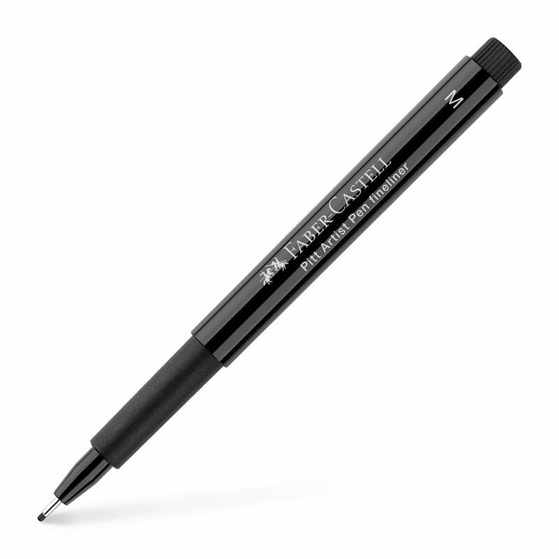 faber-castell-167399-rotulador-de-punta-fina-medio-negro-1-piezas