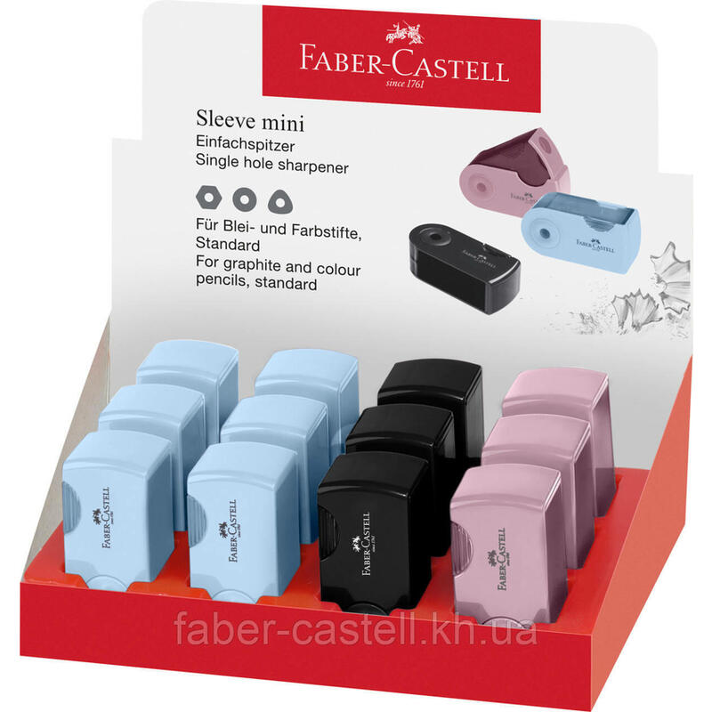 faber-castell-182774-sacapuntas-manual-negro-azul-rosa