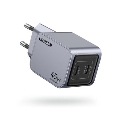 ugreen-nexode-pro-45w-dual-usb-c-gan-fast-charger-eu-gray