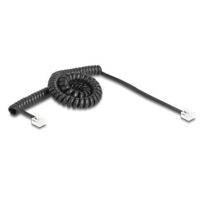 delock-90224-cable-telefonico-en-espiral-rj11-macho-a-rj11-macho-negro-3-m