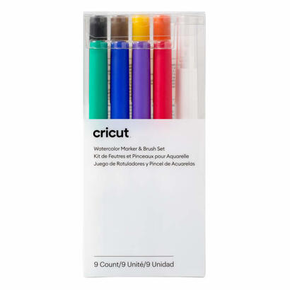 cricut-watercolor-marcador-8-piezas-negro-azul-verde-naranja-purpura-rojo-amarillo