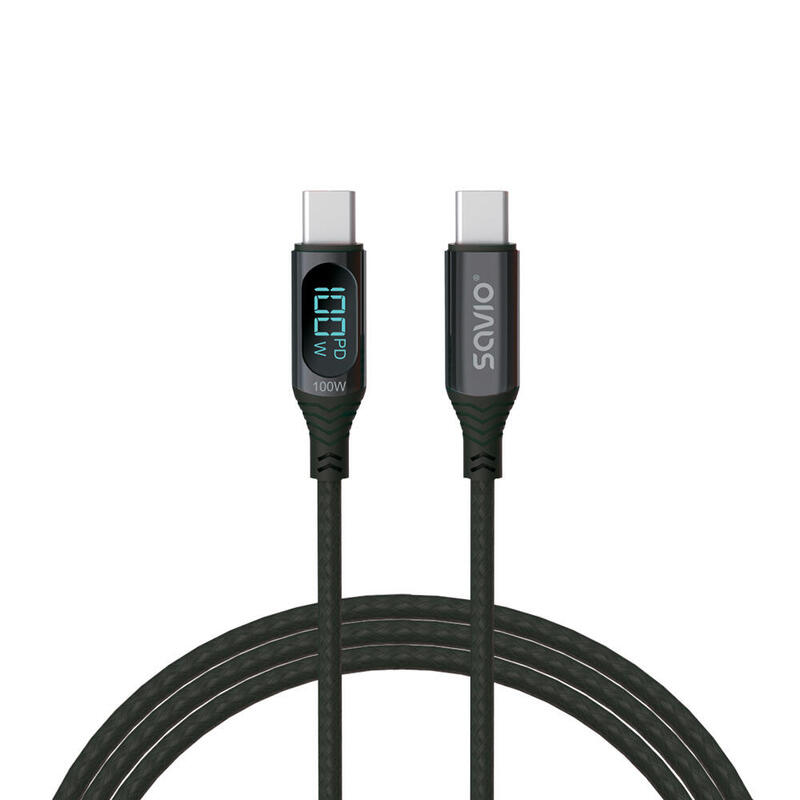 cable-savio-usb-c-usb-c-with-display-cl-174-1-m-black-cable-usb-usb-32-gen-1-31-gen-1-usb-c-negro