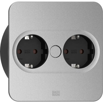 bachmann-946009-toma-de-corriente-2-x-type-f-acero-inoxidable