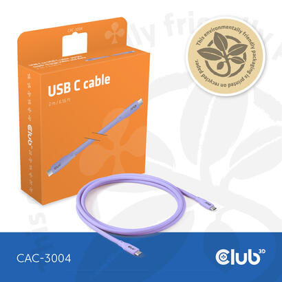 club3d-lifemyle-usb-c-cable-pd-240w20gbps-2m-lila-m-m-retail