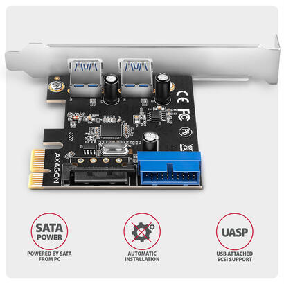 pceu-232rs-kontroler-pcie-22x-port-usb-32-gen-1-uasp-sp-lp-15-pin-sata-cargador