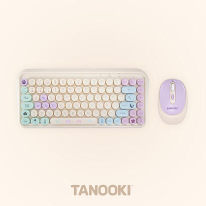 tanooki-tnk4001-teclado-raton-incluido-hogar-usb-bluetooth-qwerty-ingles-espanol-crema-de-color