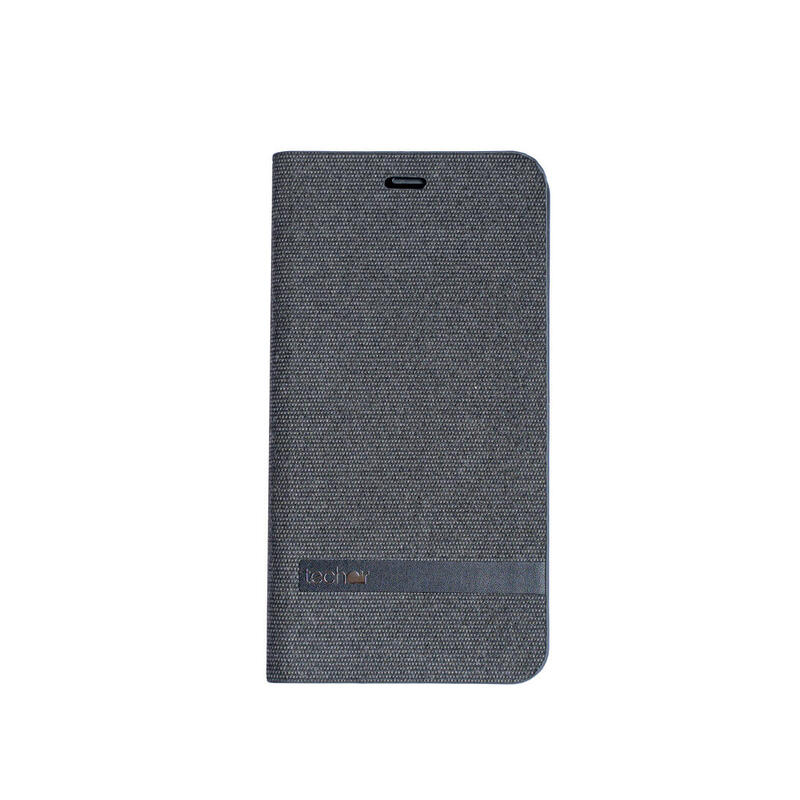 techair-wallet-case-funda-con-tapa-para-telefono-movil-poliester-texturizado-gris-para-apple-iphone-6-6s-7-8-se-2-generacion