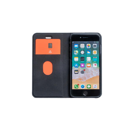 techair-wallet-case-funda-con-tapa-para-telefono-movil-poliester-texturizado-gris-para-apple-iphone-6-6s-7-8-se-2-generacion