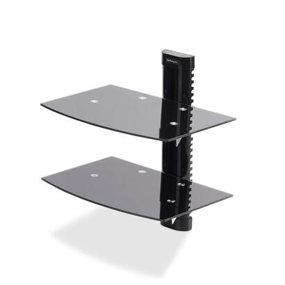 startechcom-dual-floating-wall-mounted-av-shelves-adjustable-height-shelf-for-under-tv-organize-av-equipment-on-blac